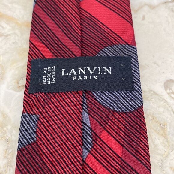 Vintage Lanvin 100% Silk Tie - Picture 3 of 6